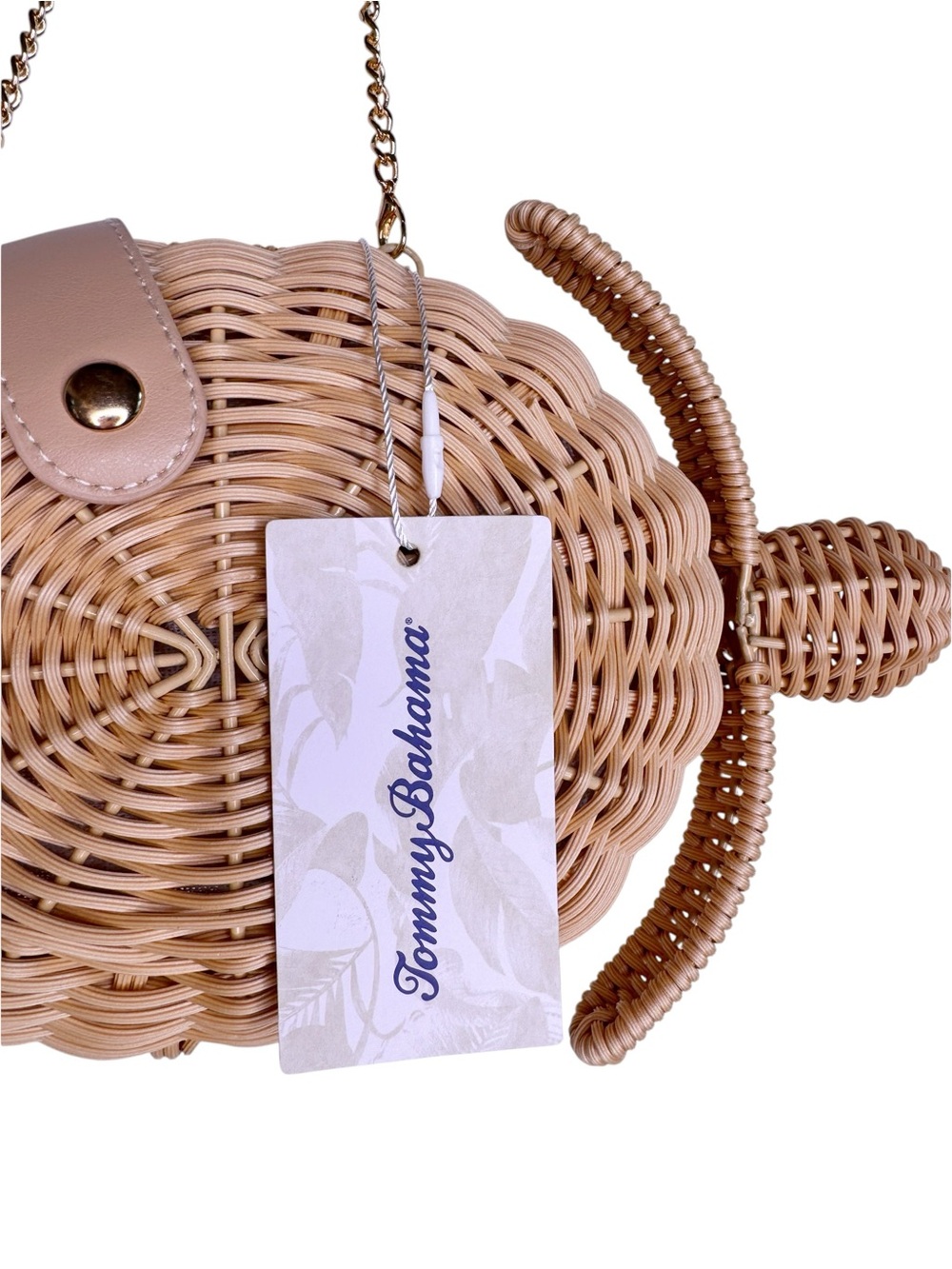 TOMMY BAHAMA NWT Wicker Woven Turtle Bag One Size in Natural - Picture 6 of 14